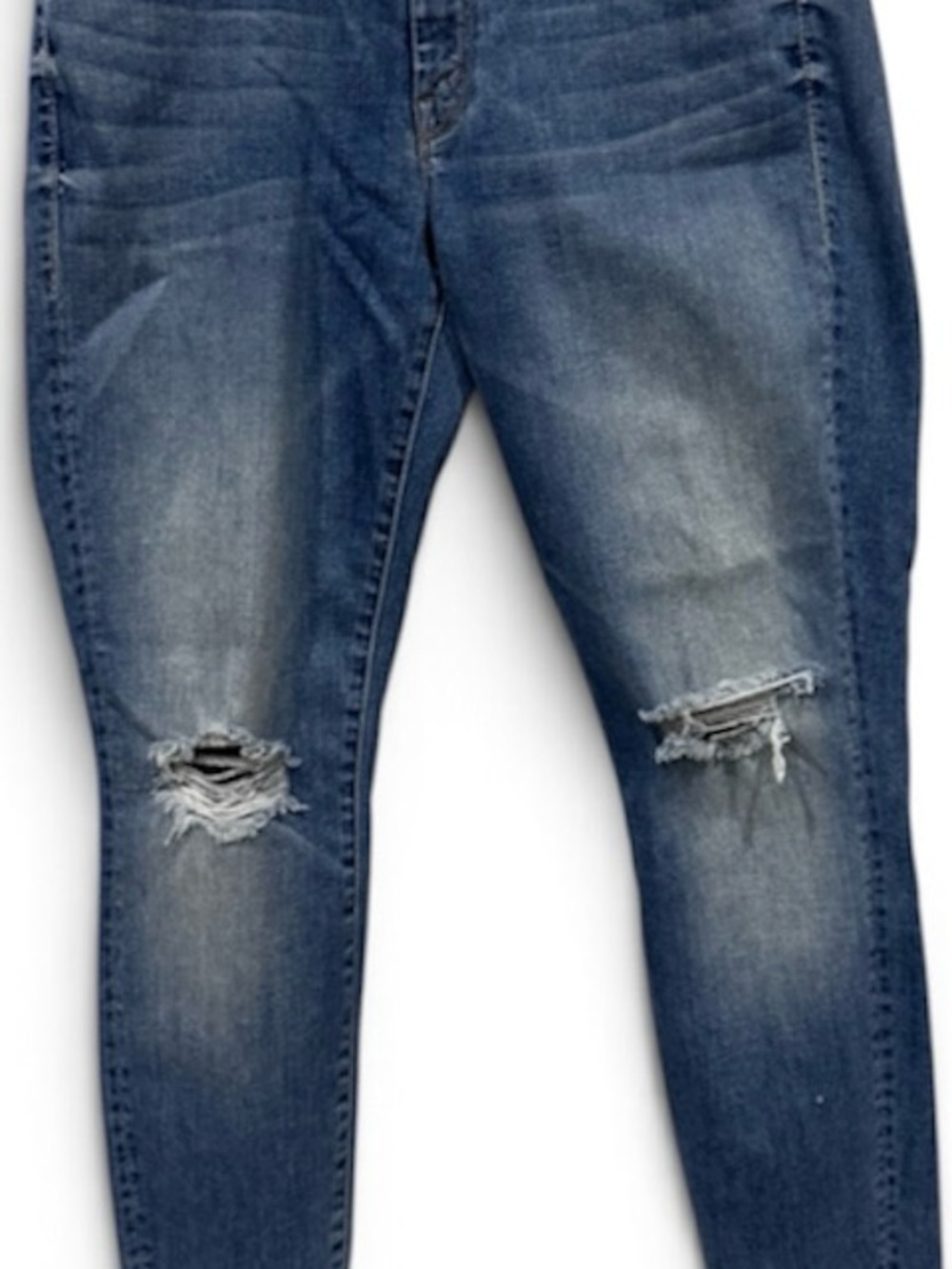 MTR110. - MOTHER The Looker Ankle Fray Wild Thing Distressed Jeans Size 30